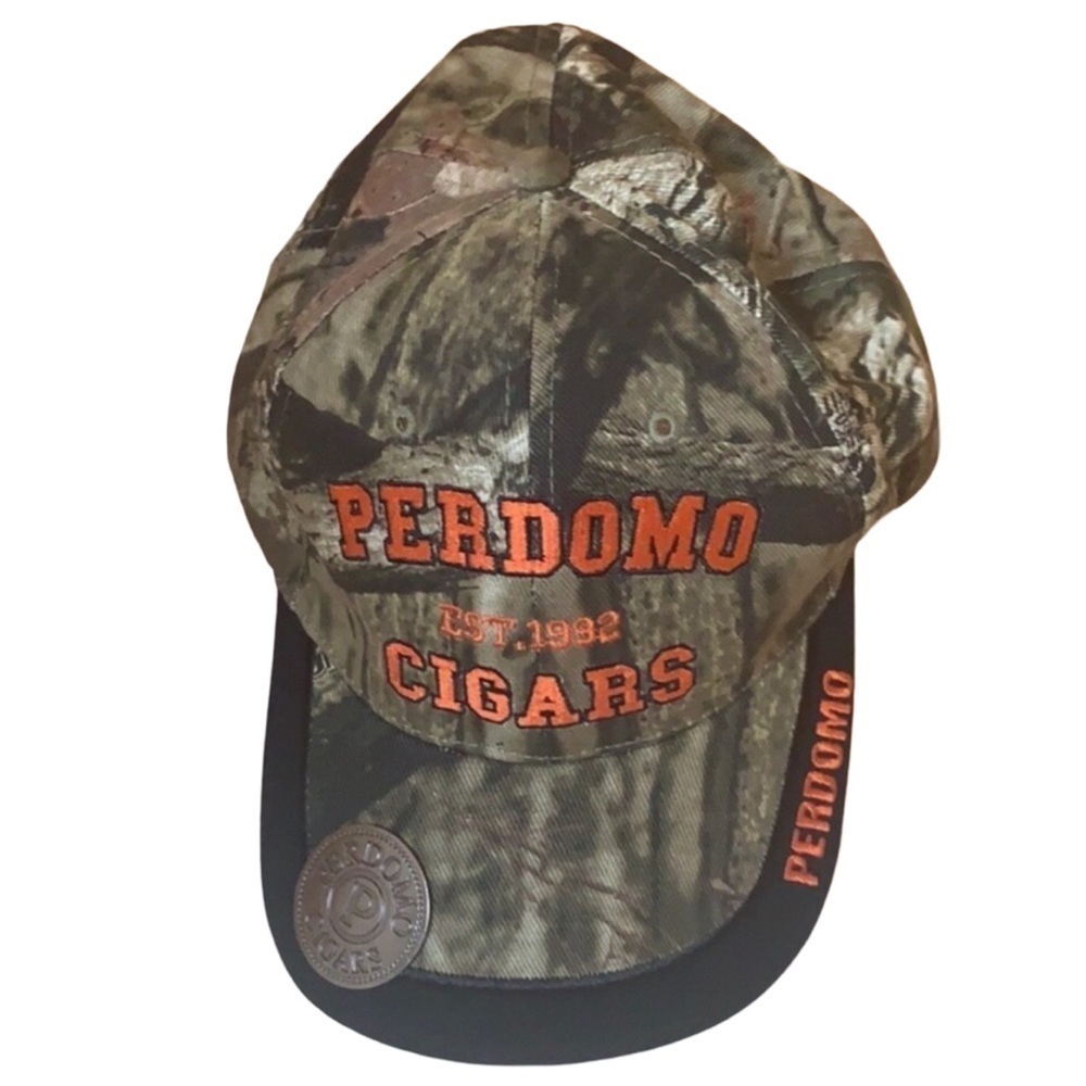 Perdomo Cigars camouflage / camo baseball cap with bottle opener